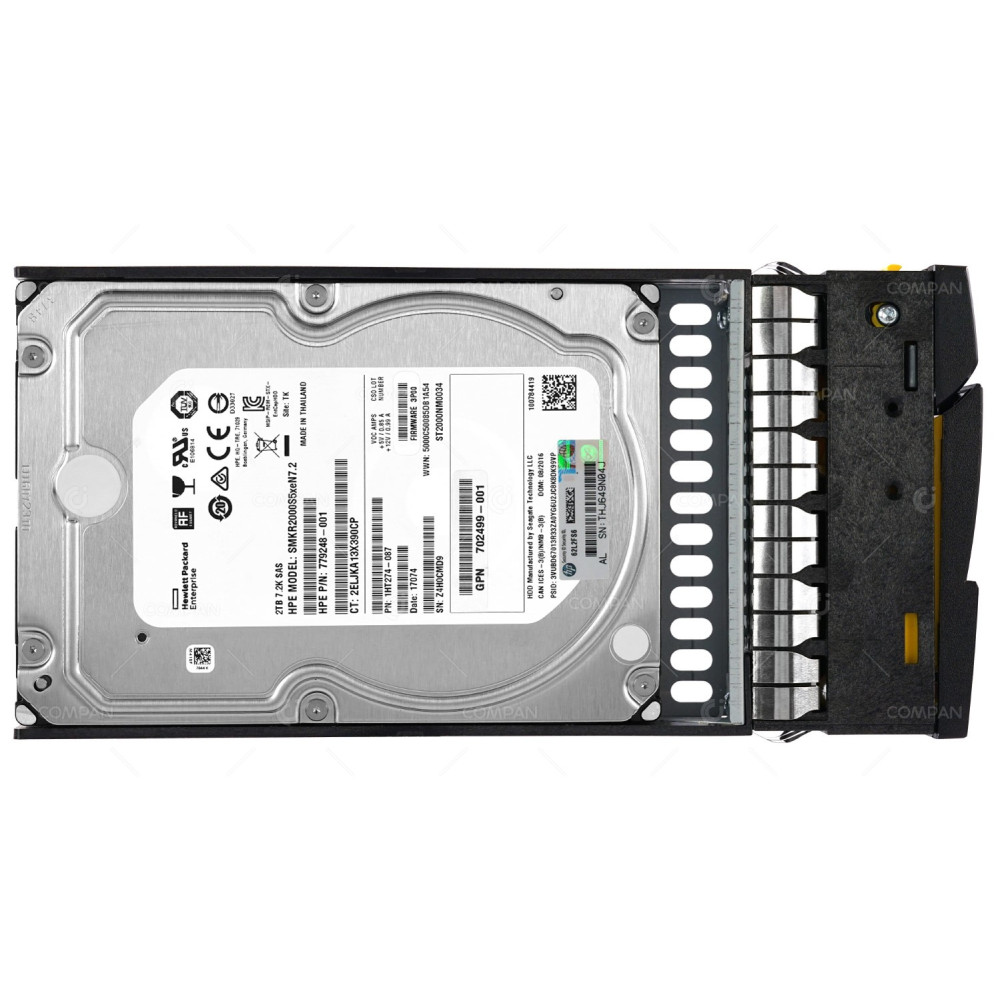 801026-001 HP HDD 2TB 7.2K SAS 6G 3.5" LFF FOR 3PAR STORESERV 7000